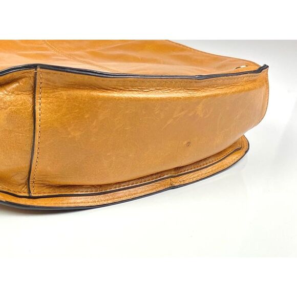 Rebecca Minkoff 10 x 11 x 4 Leather Crossbody Purse Saddle Bag Large Tan Boho - Picture 11 of 16